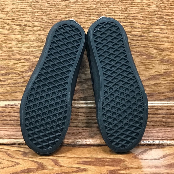 Vans Old Skool Velvet Black Black Shoes - Picture 7 of 8